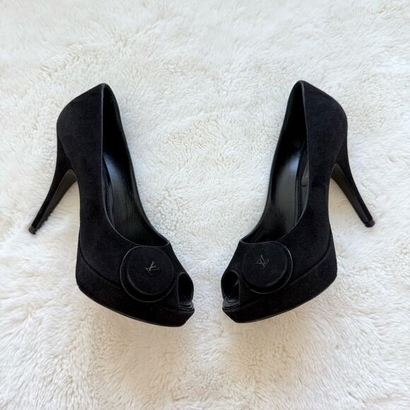 Louis Vuitton suede high heels shoes size 35 EU Authentic - Picture 1 of 8